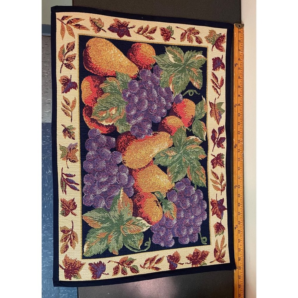 27"x19.5" Fall Thanksgiving Door Mat Leaves Grapes Never Used Decoration
